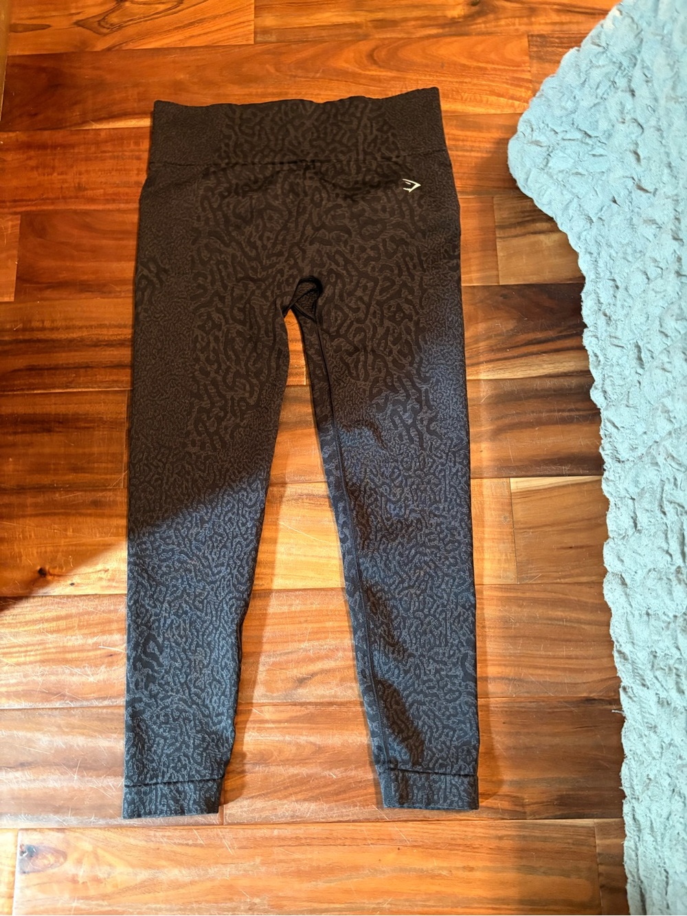 Gymshark Black Animal Print Seamless Scrunch Leggings XL (1484)